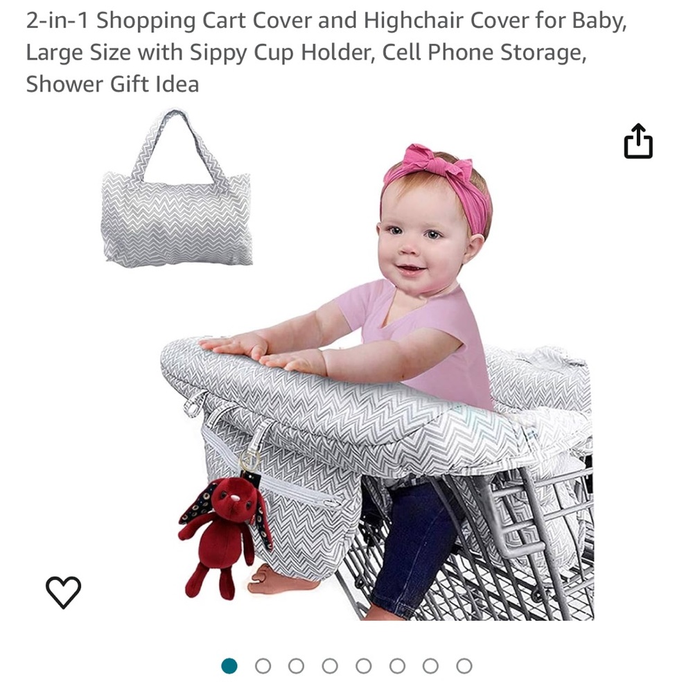 Shopping cart/high chair cover